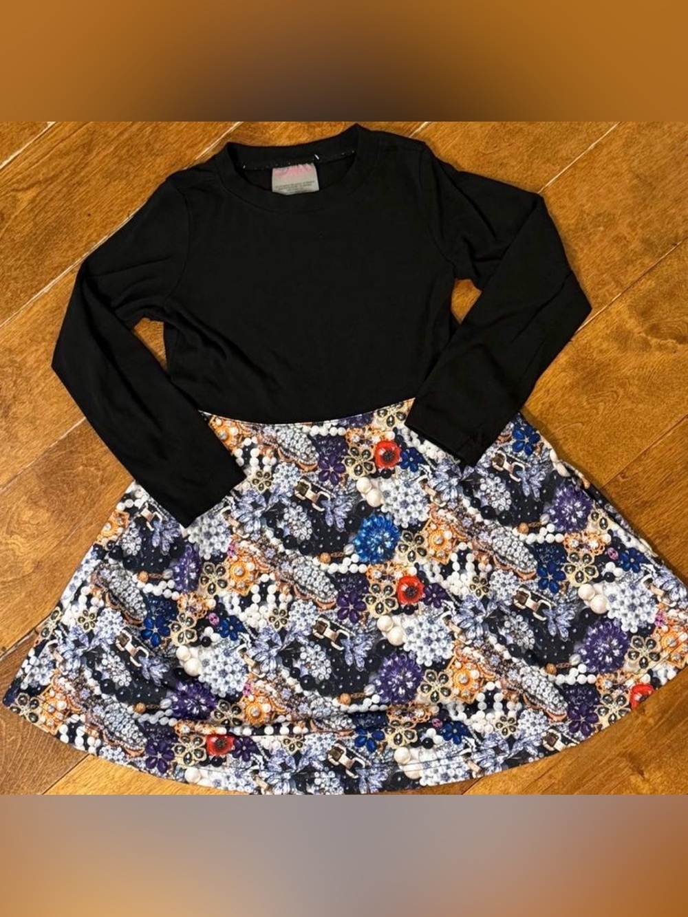 Terez New York girls dress size 5 with pockets Skater Dress Jewels